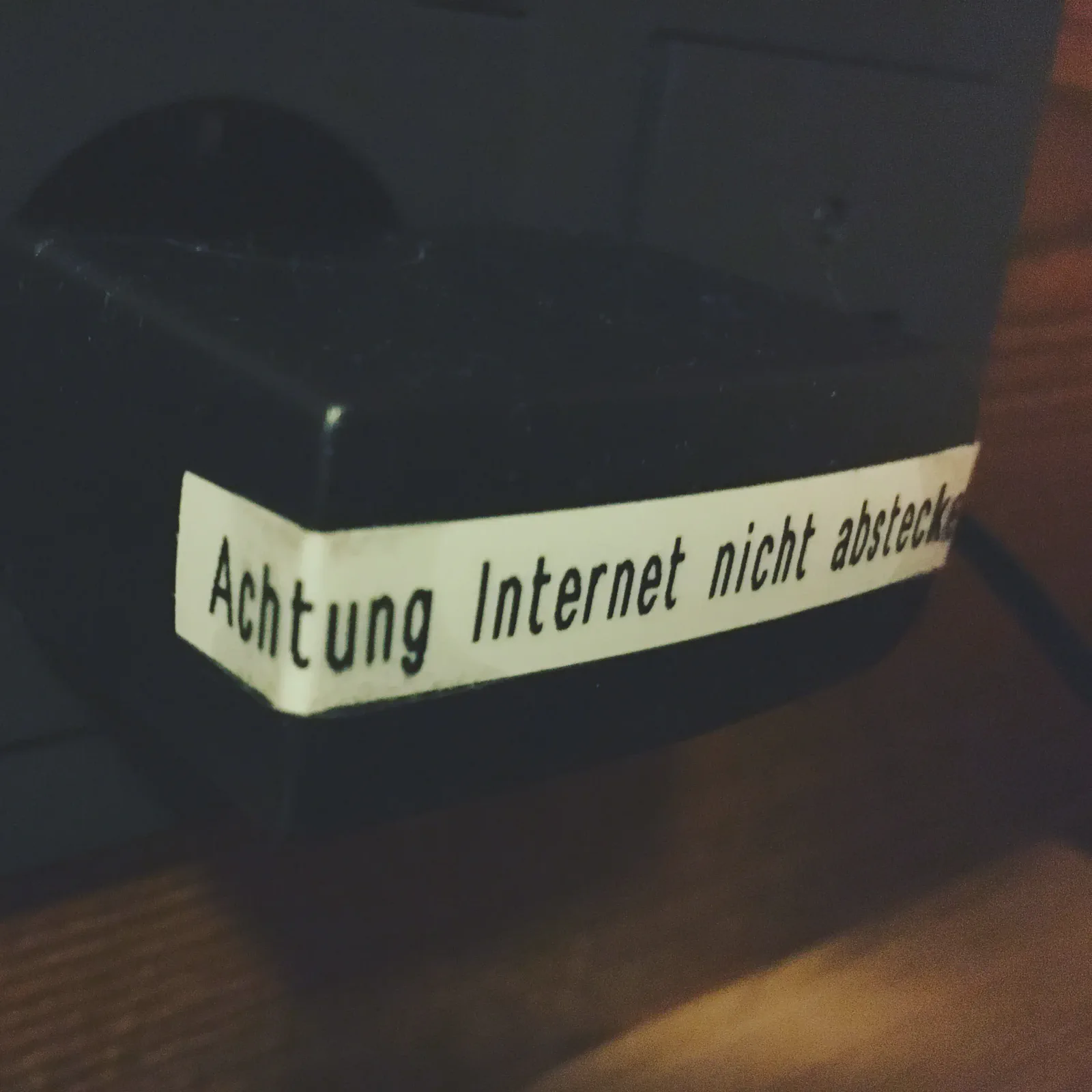 Achtung Internet nicht abstecken